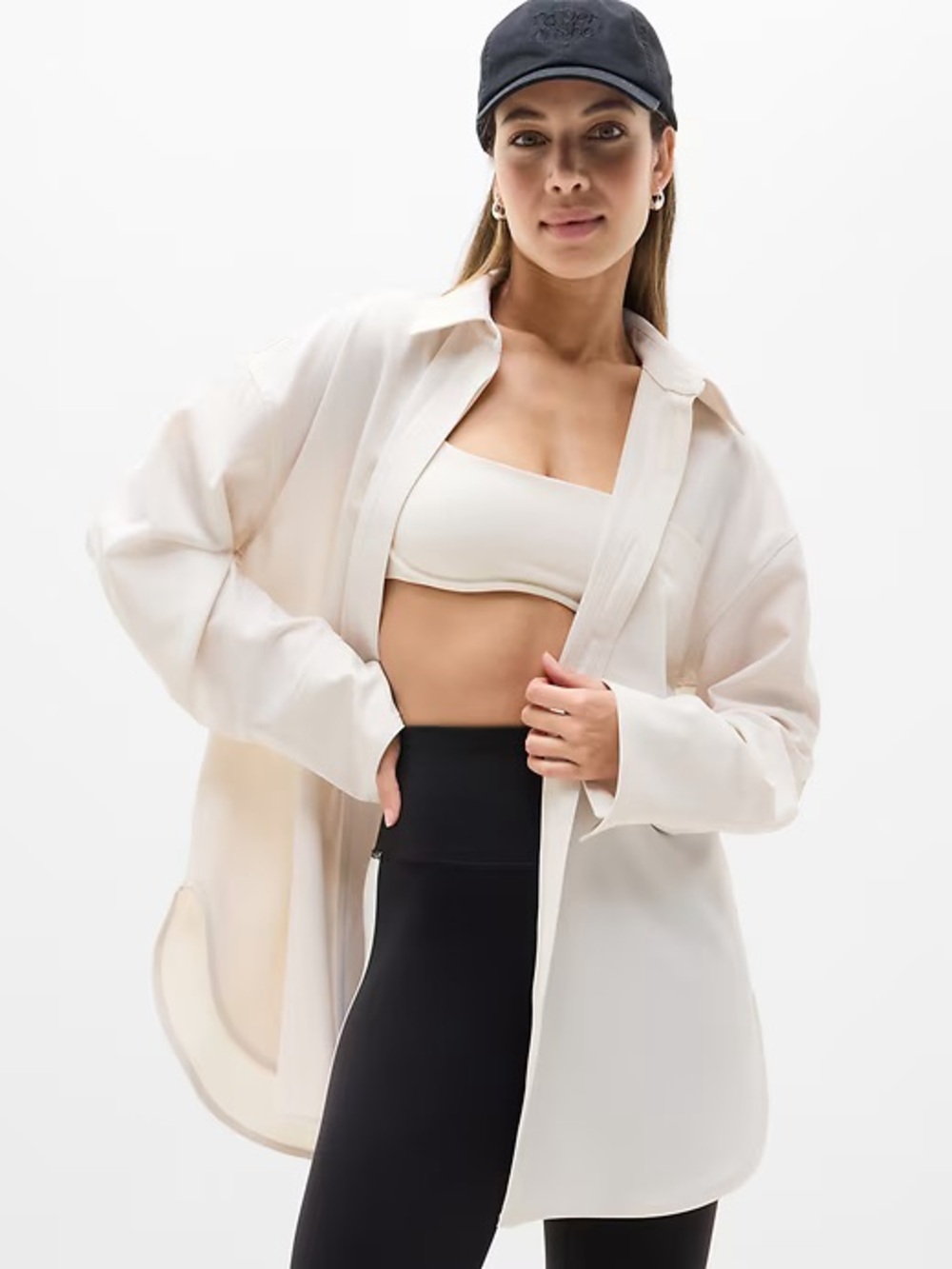 Athleta MVP Button Down in Cream